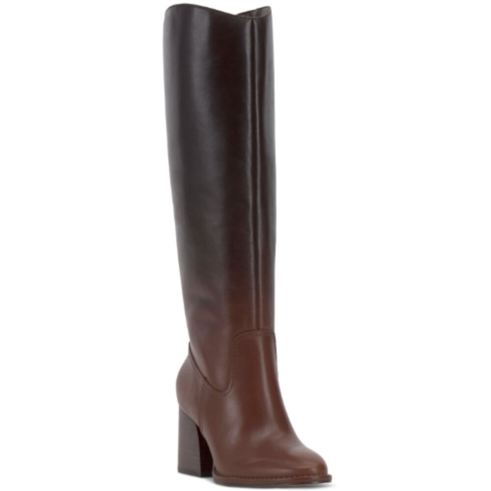 Vince Camuto Women's Leila Block-Heel Knee-High Boots Chocolate Fade 6M NWB - Picture 1 of 4